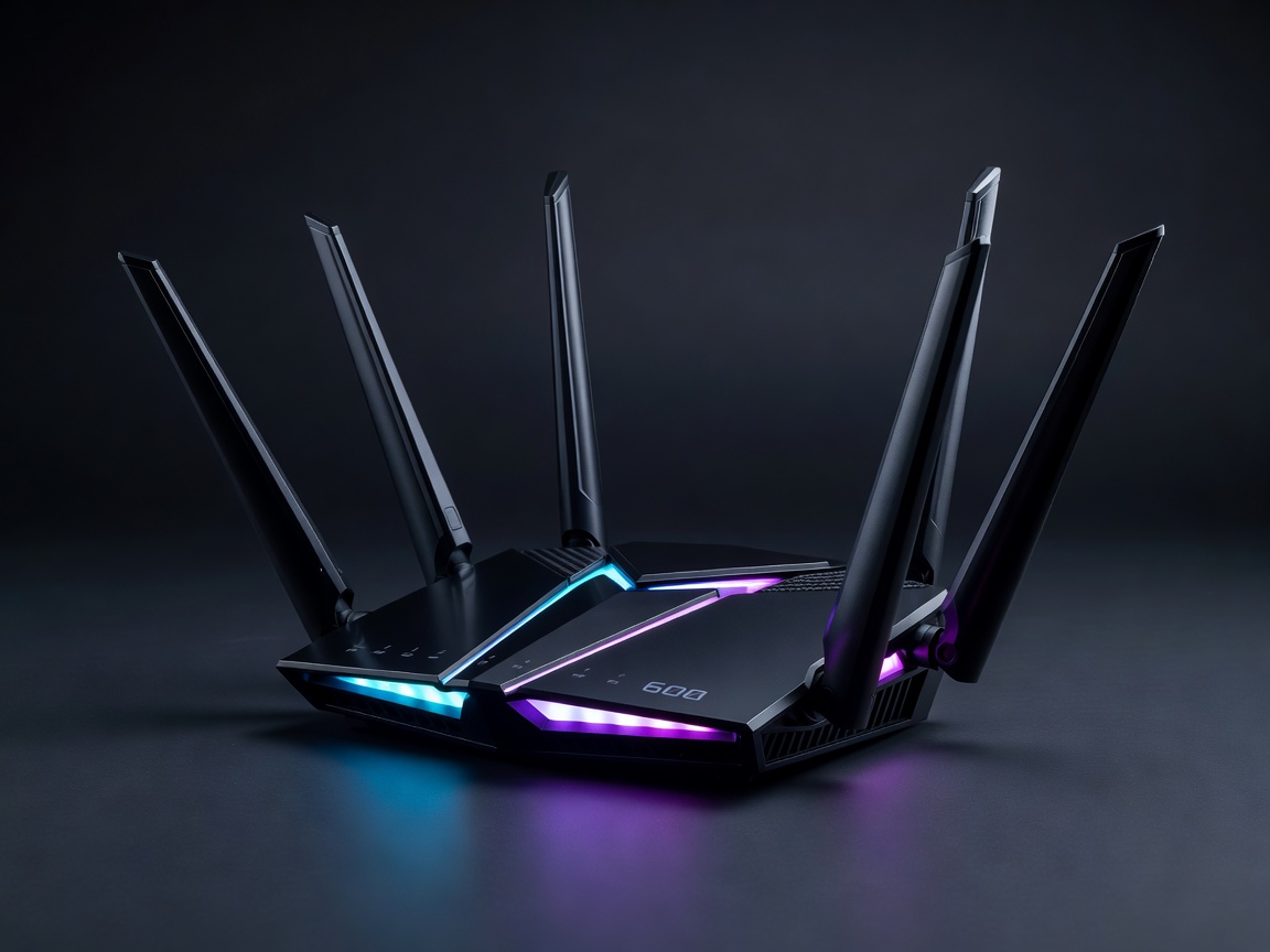 High performance gaming router with multiple external antennas